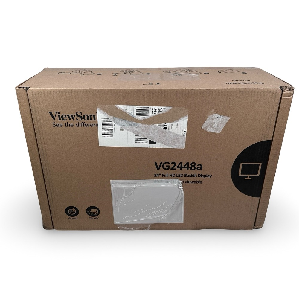 ViewSonic VG2448a 24 Inch Full HD LED Backlit Ergonomic Monitor New Sealed